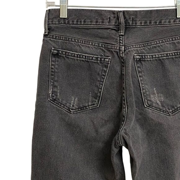Forever 21 High Waist Mom Jeans Size 25 Faded Black Ripped Distressed Grunge - Picture 13 of 16
